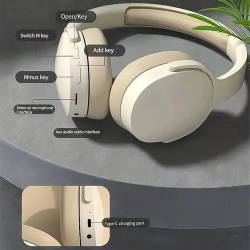 Wireless Bluetooth 5.3 Headphones Over Ear Hifi Stereo Headset